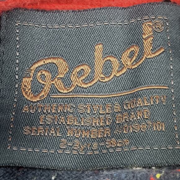 Vintage Rebel Sweater Blue with Elbow Patches Toddler Size 2-3T - Picture 3 of 8